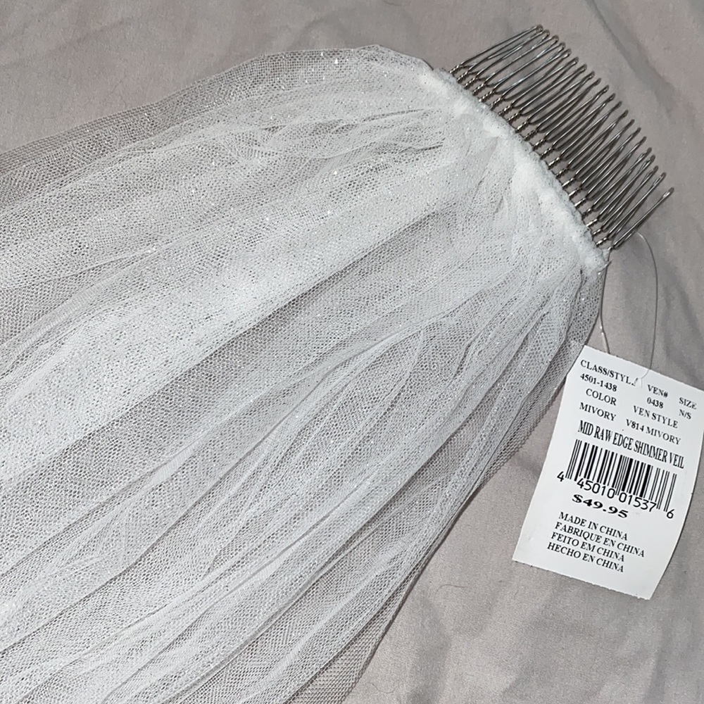 Brand new wedding veil white with some shimmer